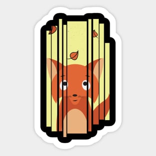 Fox artwork Sticker